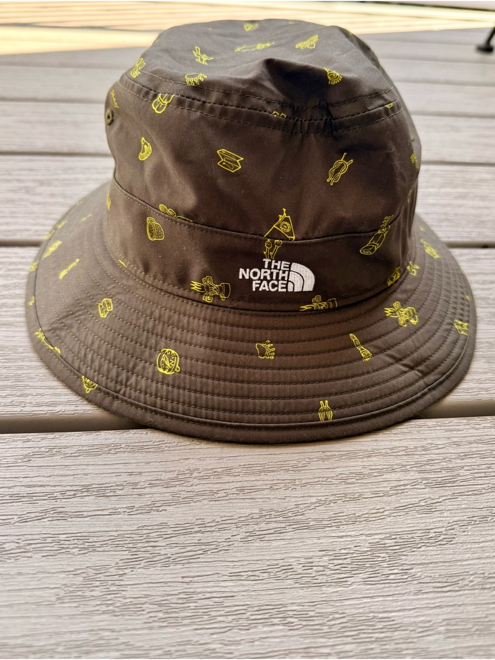 The North Face Bucket Hat Youth M/M Brown Graphic Outdoor Hiking